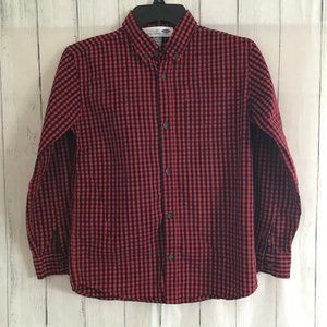 Old Navy Classic Long Sleeve Plaid Button Down shirt Sz L (10-12)